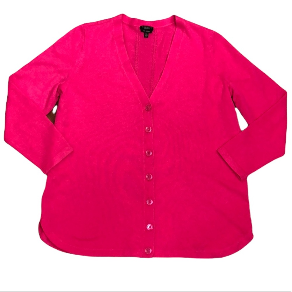 Talbots Cashmere Pointelle Cardigan
